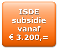 ISDE  subsidie vanaf   3.200,=